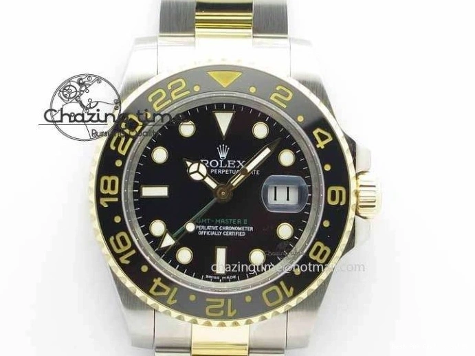 Best AAA Replica Sites Stack) II GMT-Master A3187 Best 1:1 Black Hand LN YG Wrapped Edition Noob (Correct 3642 Timeless Thick Ceramic 116713 0115